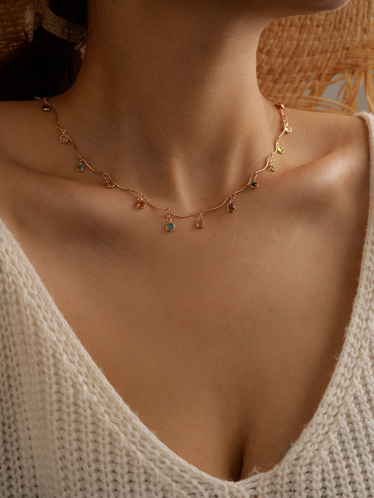 Rhinestone Pendant Necklace