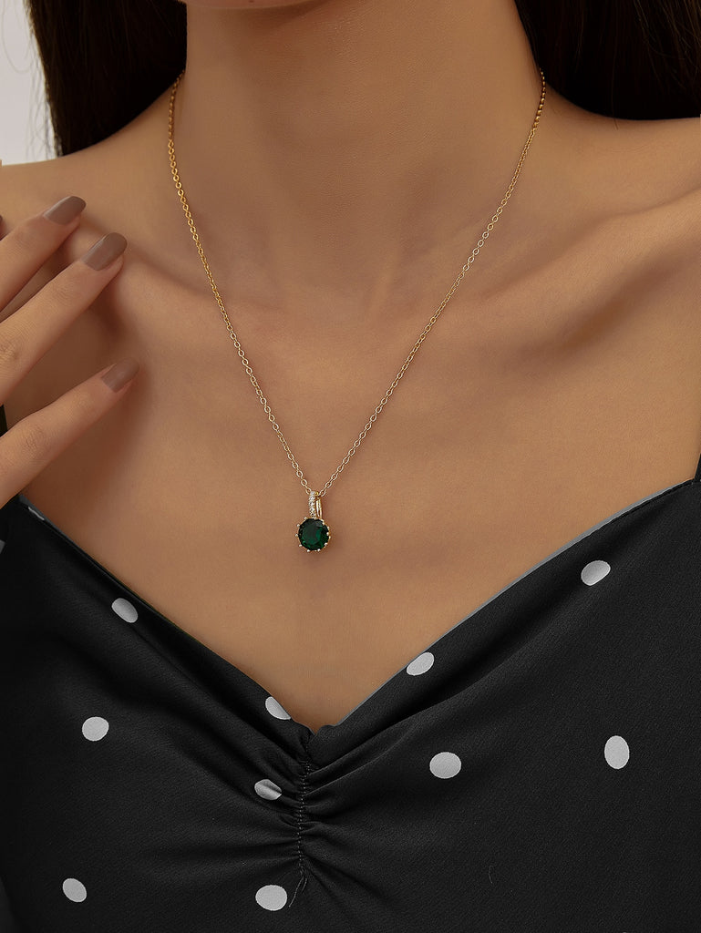 Rhinestone Pendant Necklace