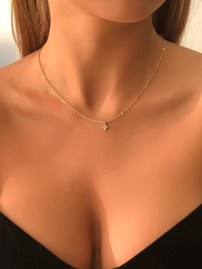 Rhinestone Charm Necklace