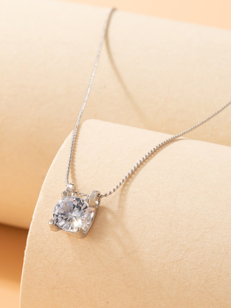 Zircon Geometric Charm Necklace