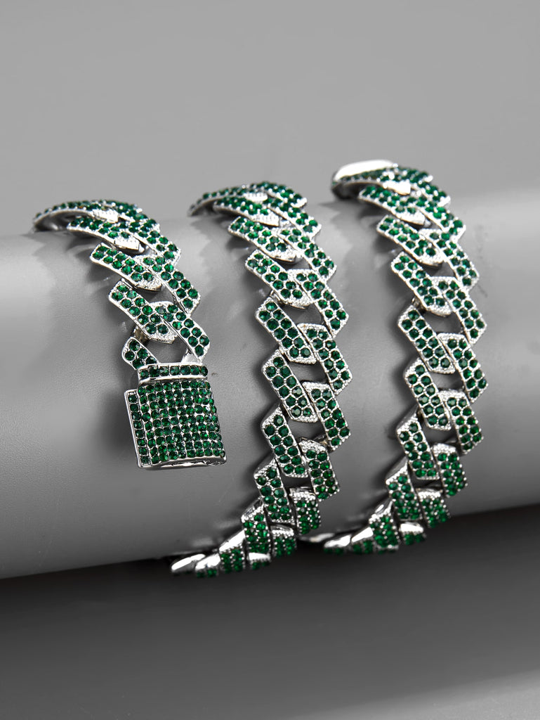 Men Rhinestone Decor Necklace SKU: sj2203266063275201