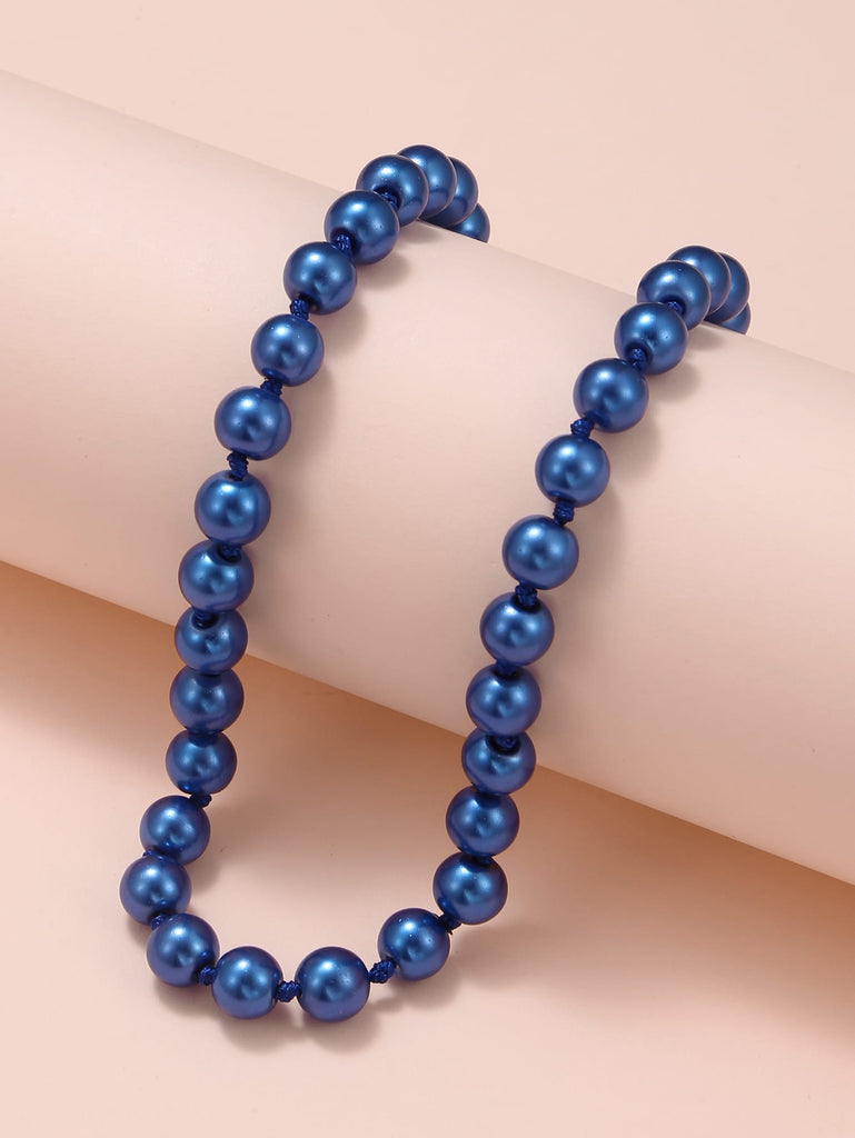 Faux Pearl Beaded Necklace