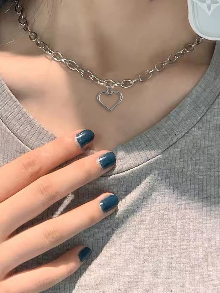 Heart Pendant Chain Necklace