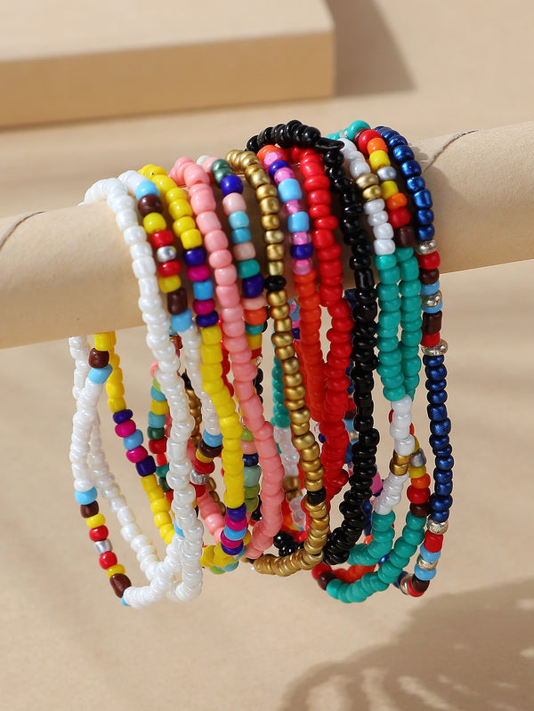 12pcs Beaded Bracelet