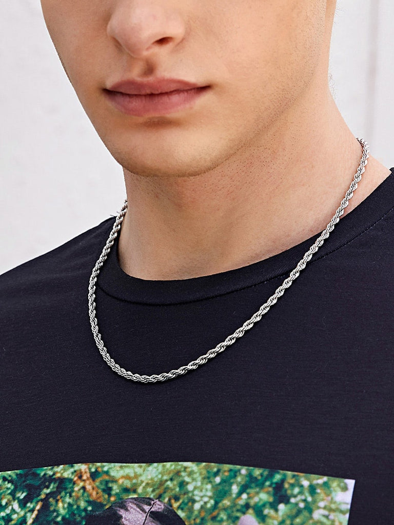 Men Spiral Detail Necklace