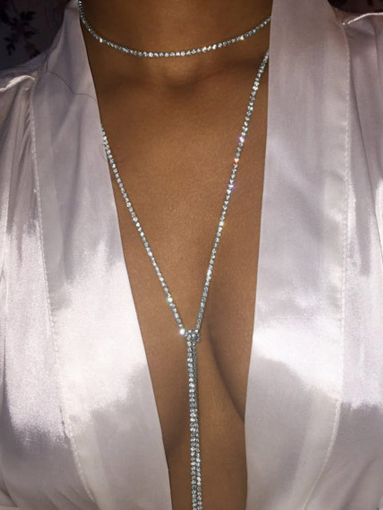Rhinestone Decor Necklace