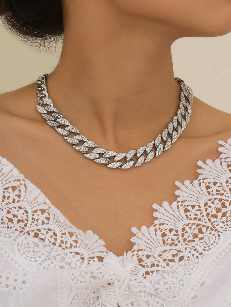 Rhinestone Chain Necklace