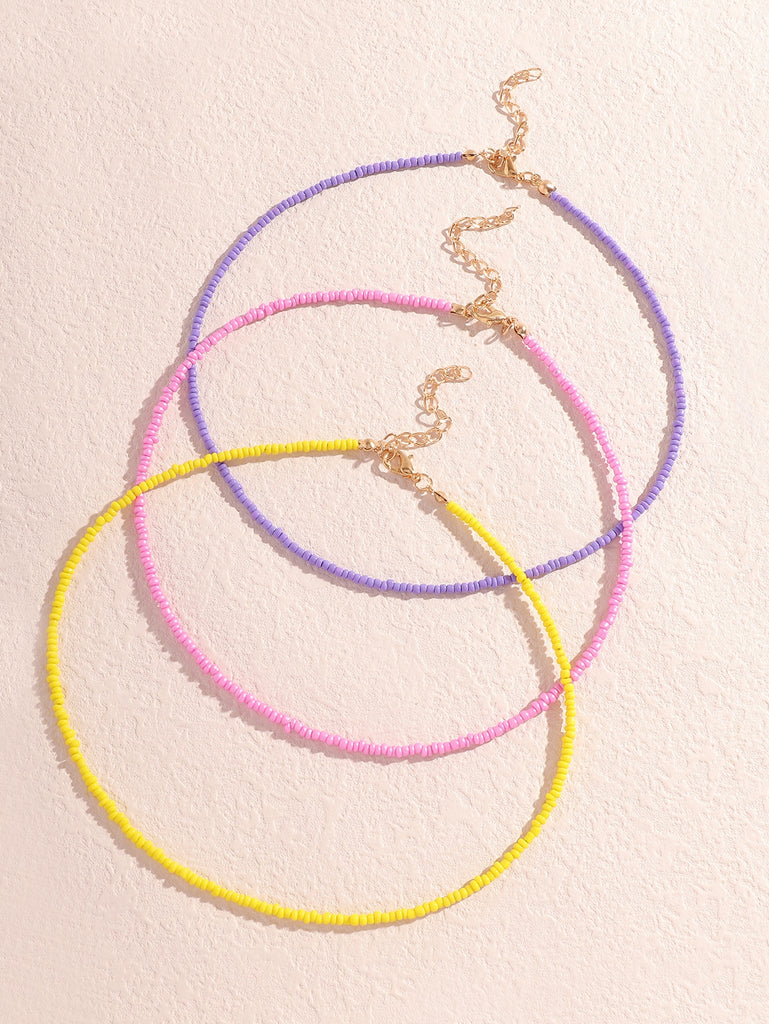 3pcs Beaded Necklace