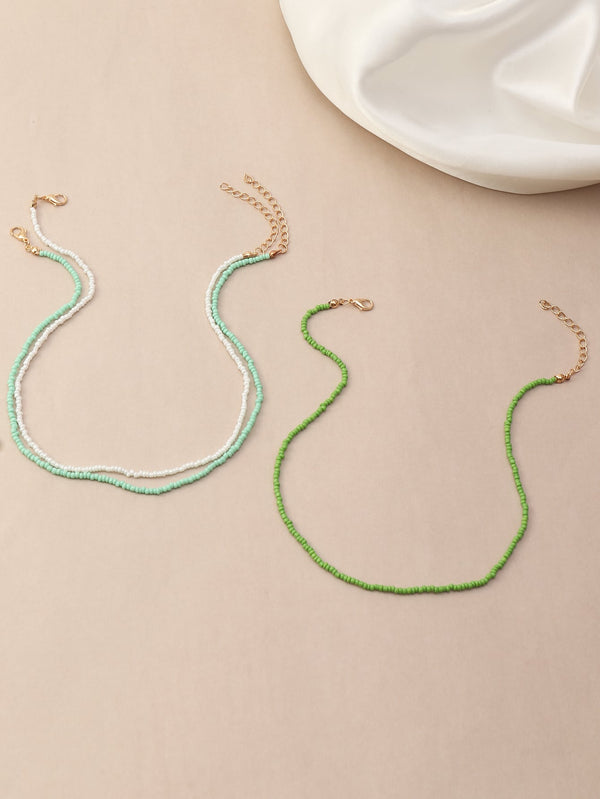 3pcs Beaded Necklace