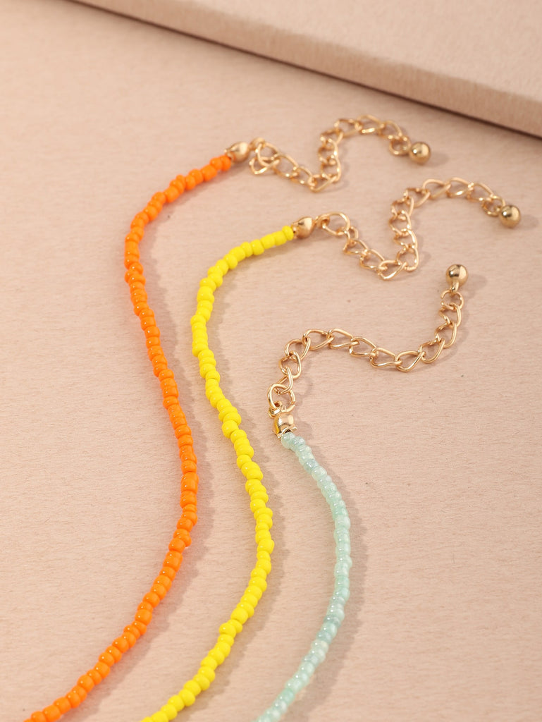 3pcs Beaded Necklace