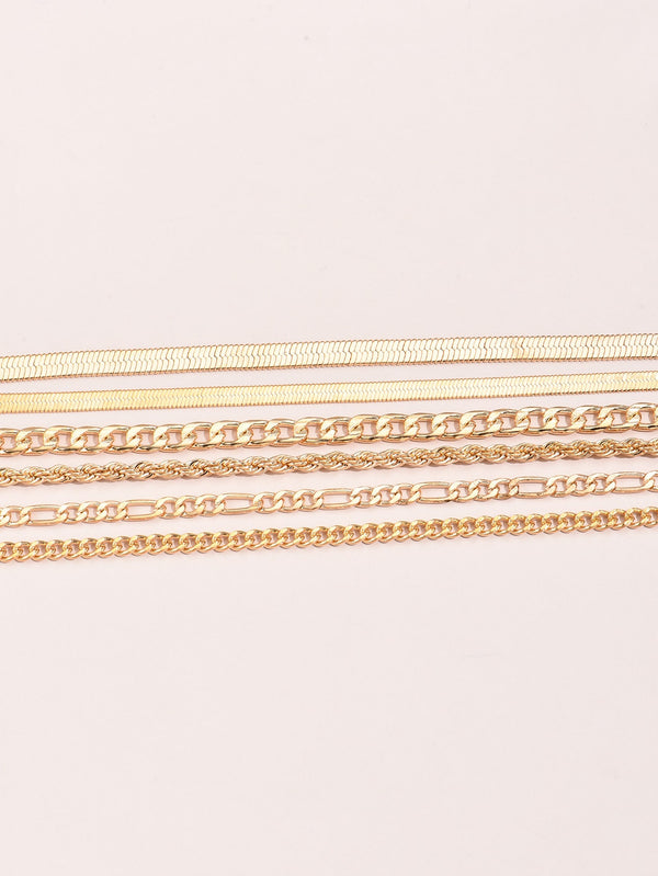 6pcs Simple Chain Bracelet