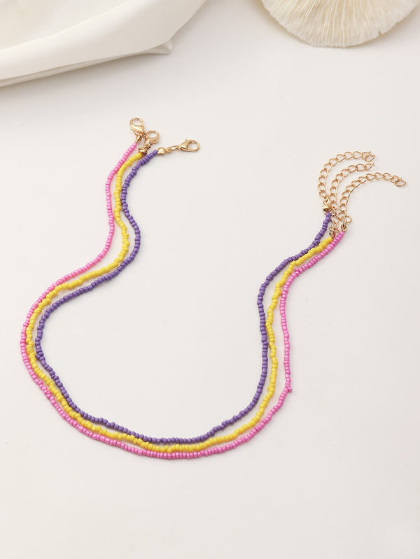 3pcs Beaded Necklace