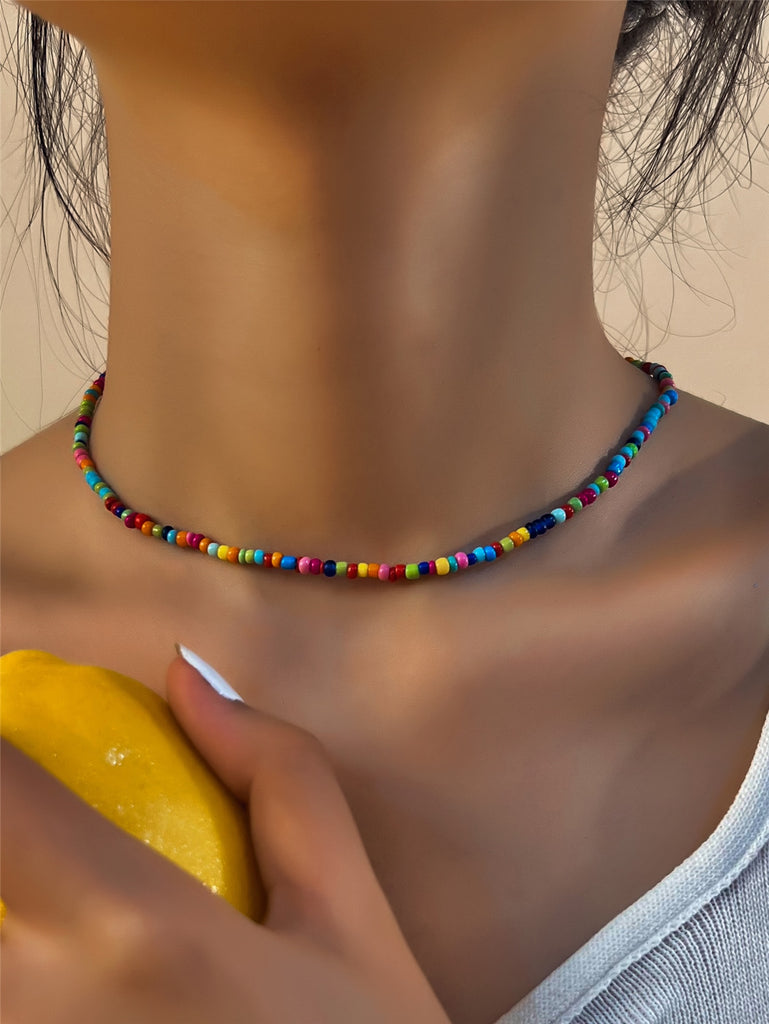 1pc Colorful Beaded Choker