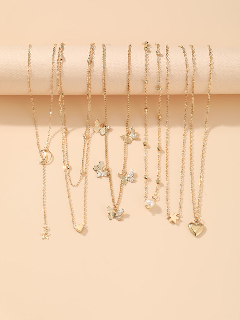 6pcs Star Charm Necklace