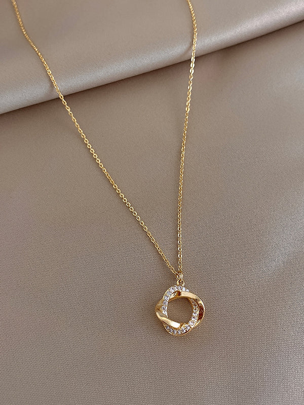 Rhinestone Charm Necklace
