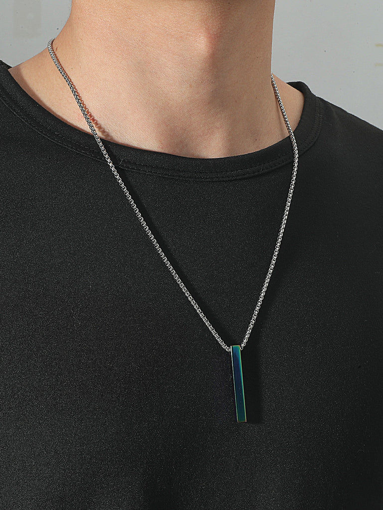 Men Geometric Charm Necklace