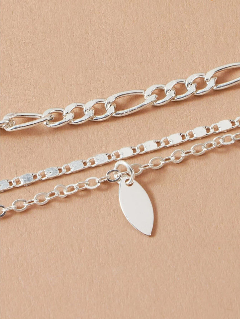 2pcs Layered Chain Necklace