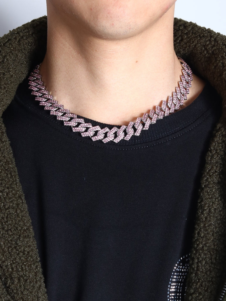 Men Rhinestone Decor Necklace