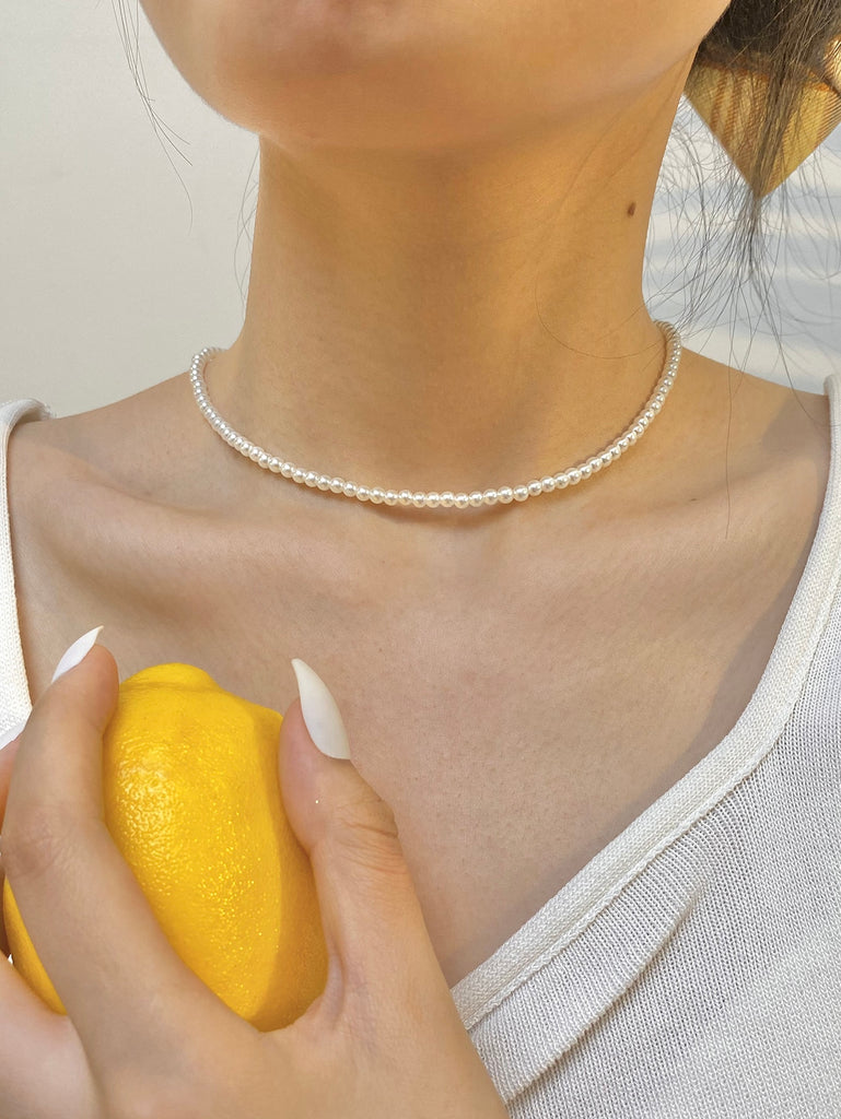 Faux Pearl Beaded Necklace