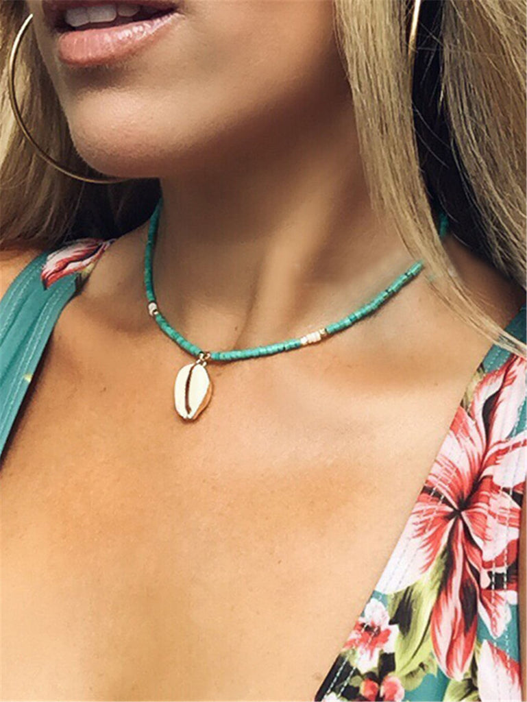 Shell Charm Beaded Necklace