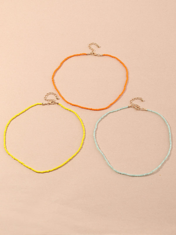 3pcs Beaded Necklace